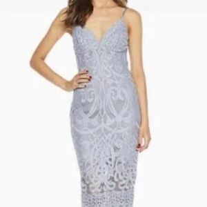 Bardot Lace Bodycon Event Steel Blue XS Dress